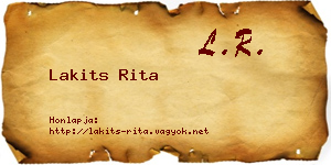 Lakits Rita névjegykártya